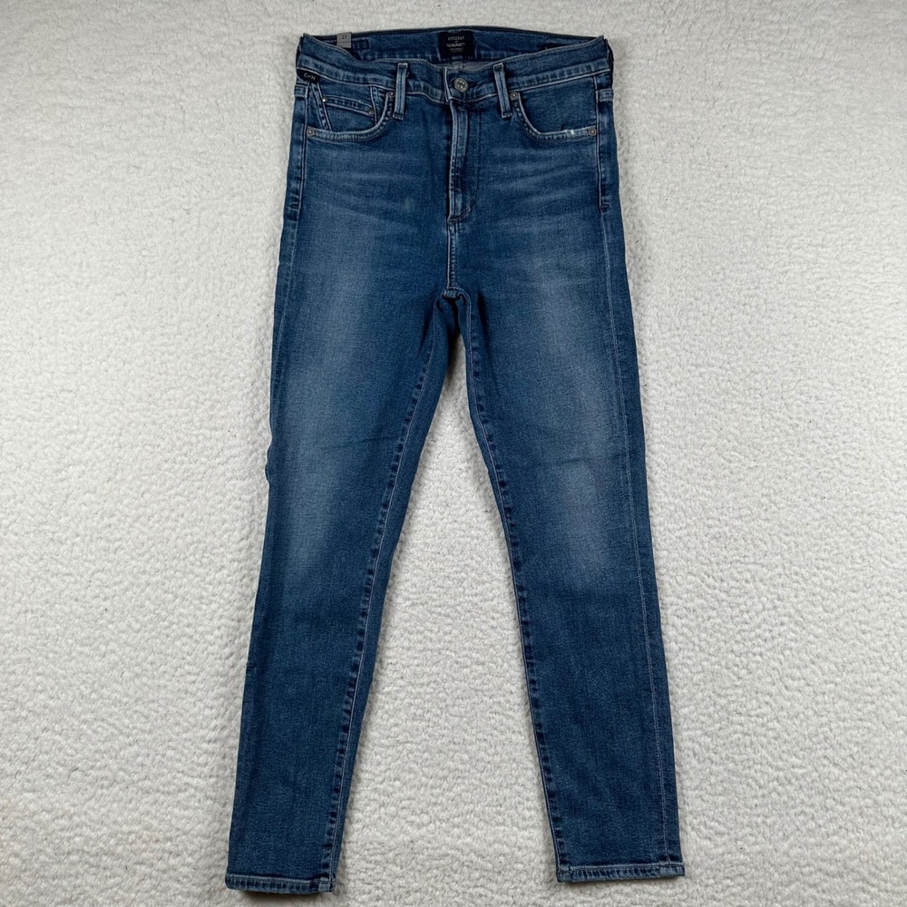 Citizens of Humanity Rocket Crop Jeans Womens High Rise Skinny 27 Medium Blue